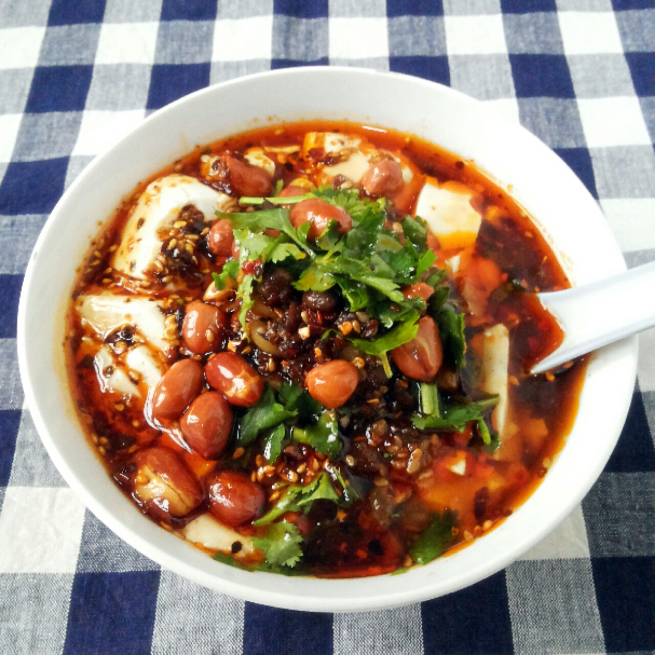 乐萱的小厨房做的内酯豆腐做麻辣豆花