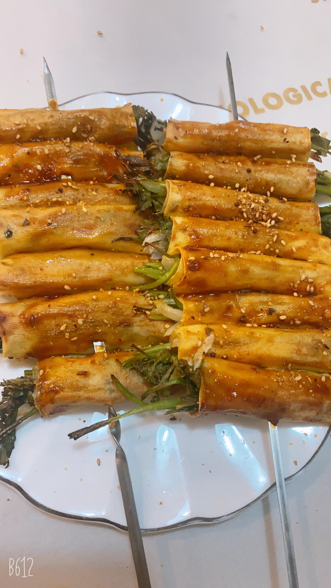 夜市大排档重口味小吃【炸干豆腐卷】在家吃出路边摊烧烤店的味道（烤箱炸串！