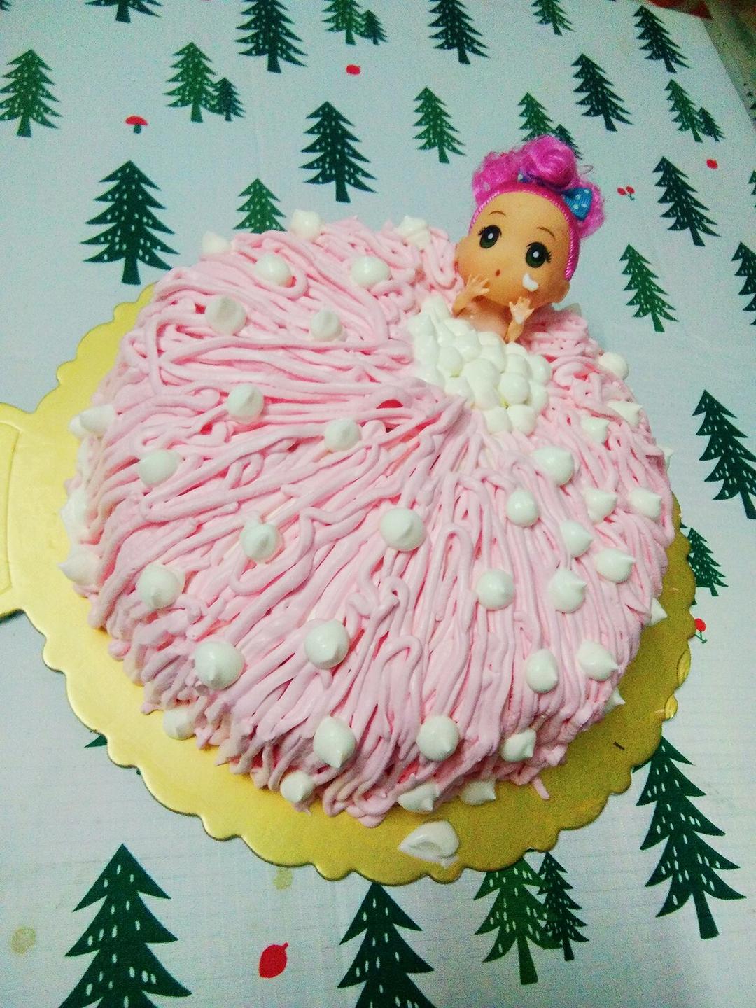 详细步骤制作泡泡浴娃娃蛋糕