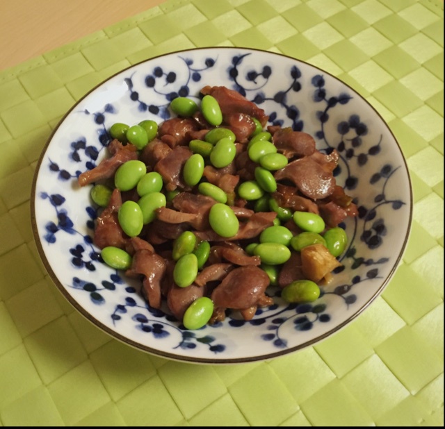 毛豆炒鸡胗