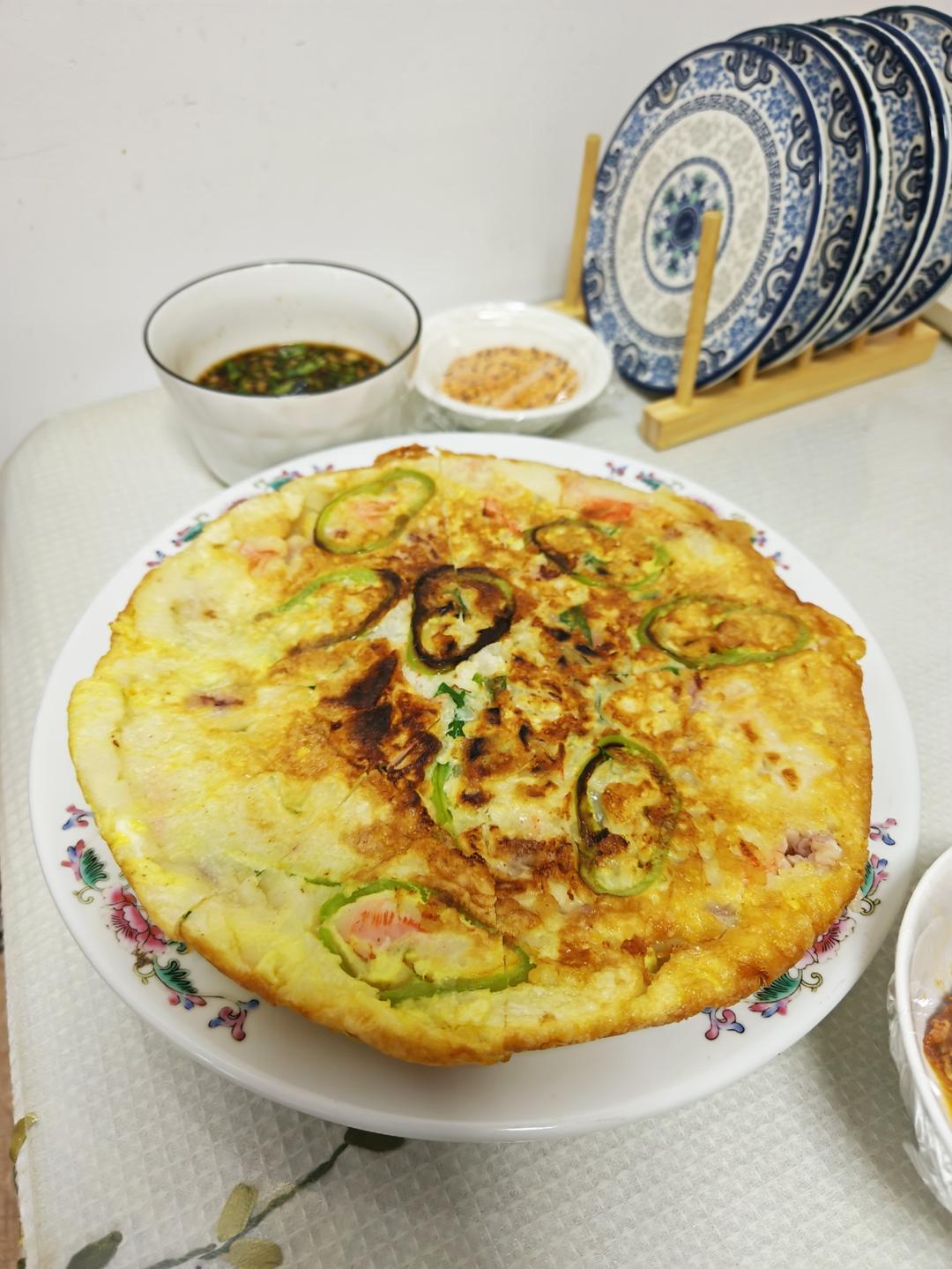 做出跟餐厅一样酥嫩的【韩式海鲜葱饼】