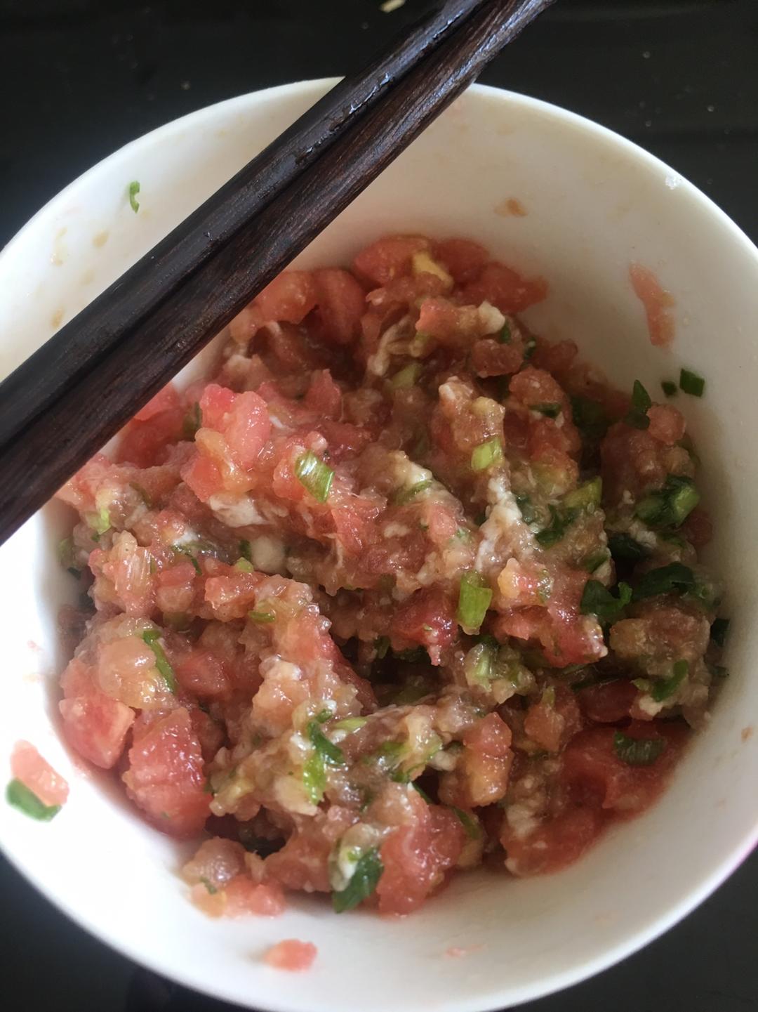 西红柿猪肉饺子
