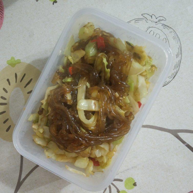 卷心菜炒粉丝 Glass noodles with Cabbage