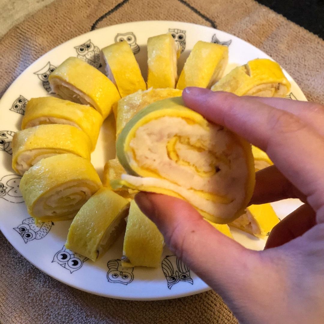 宝宝辅食——山药鸡蛋卷（12M+）