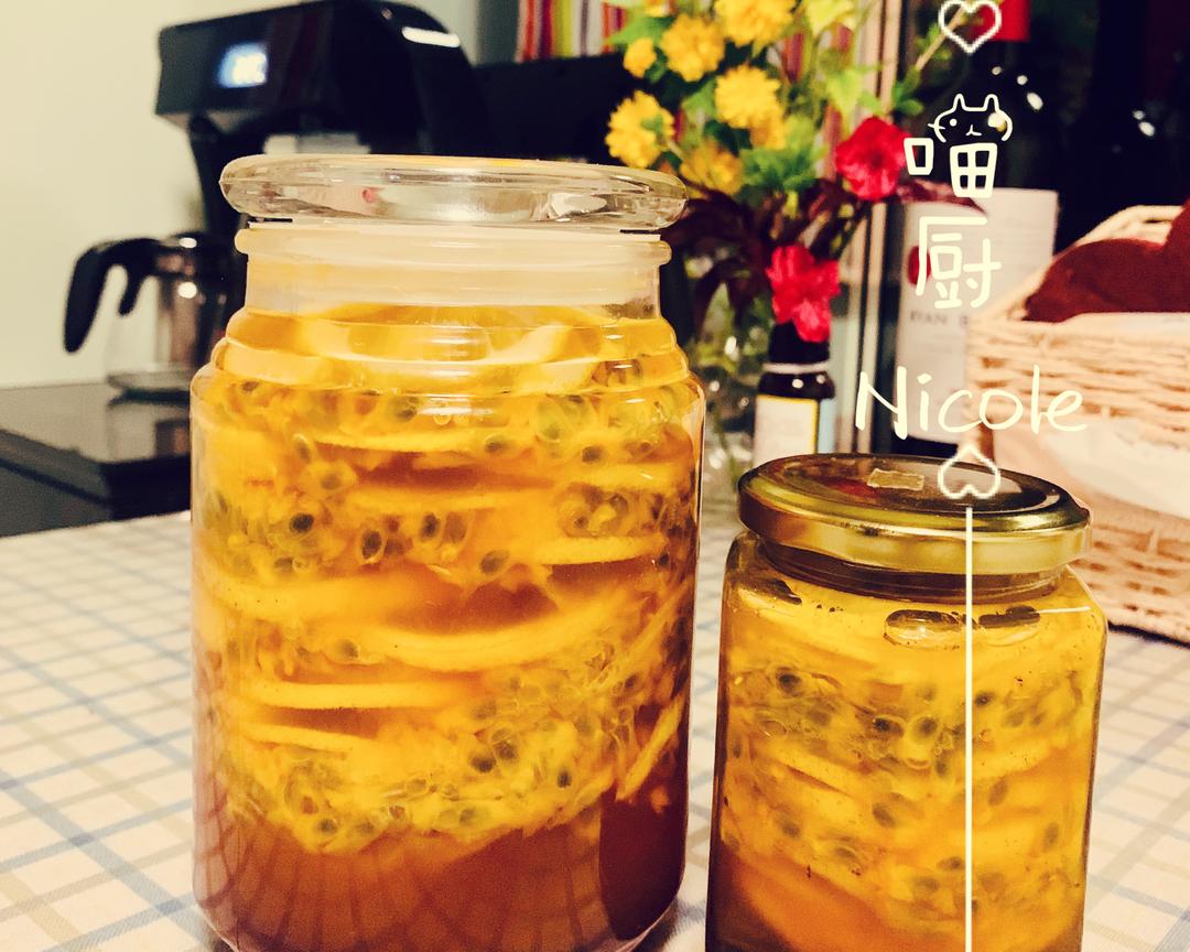 美白瘦身神饮👸                            百香果柠檬蜜