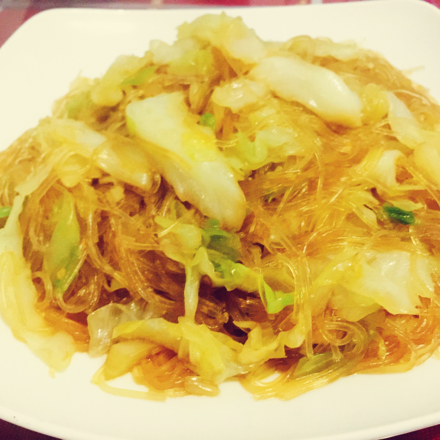 卷心菜炒粉丝 Glass noodles with Cabbage