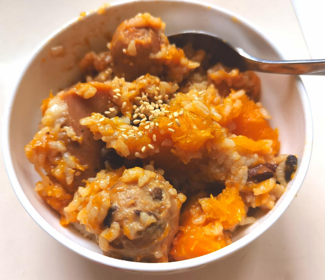 美味到不行的南瓜饭