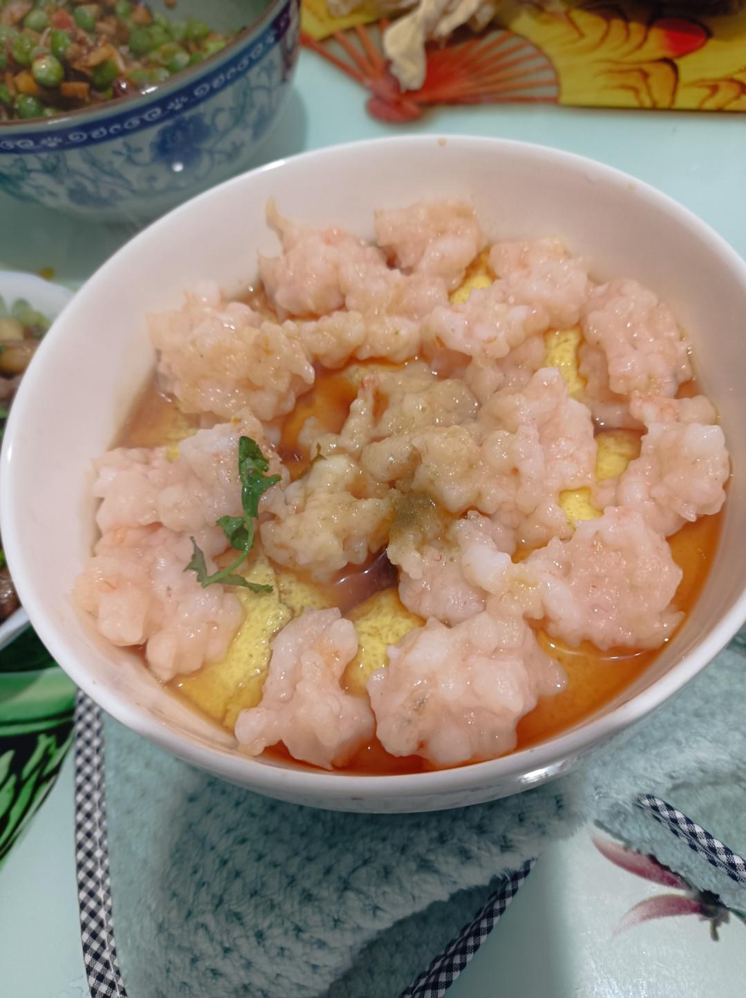 虾滑蒸蛋～最适合小孩子的美食