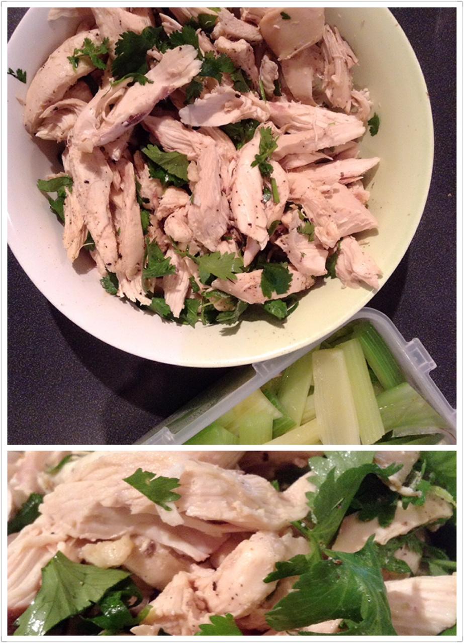 【健康三餐】泰式拌鸡丝+紫菜白菜汤