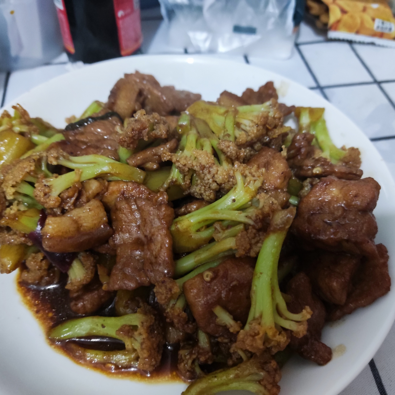 [新手绝不失败]菜花炒肉