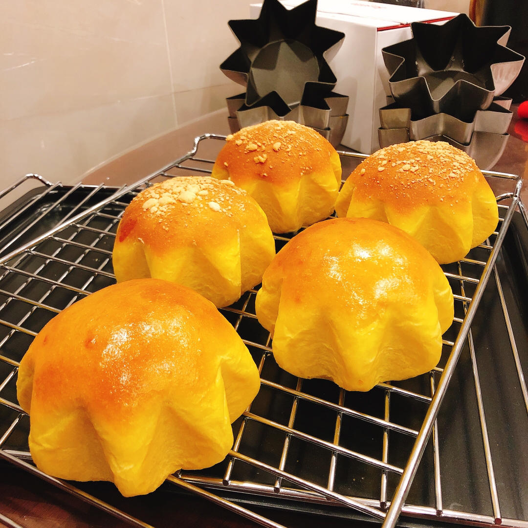 金灿灿南瓜星星面包
