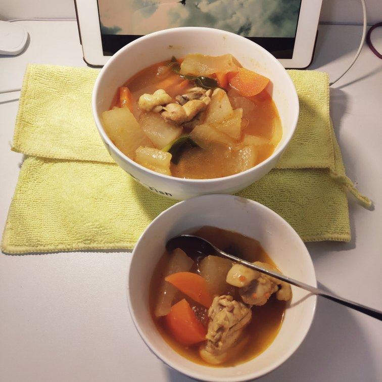 鸡腿冬瓜调理汤