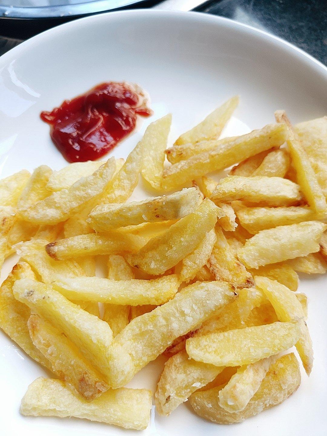 空气炸锅薯条&不用速冻版&超快手 现做现吃