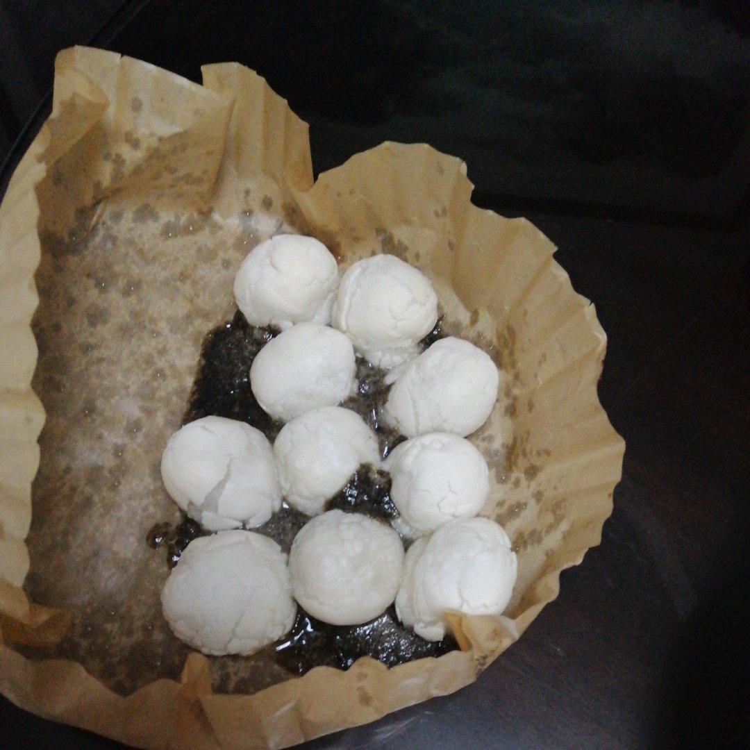 空气炸锅炸汤圆，少油，且不用刷锅刷碗
