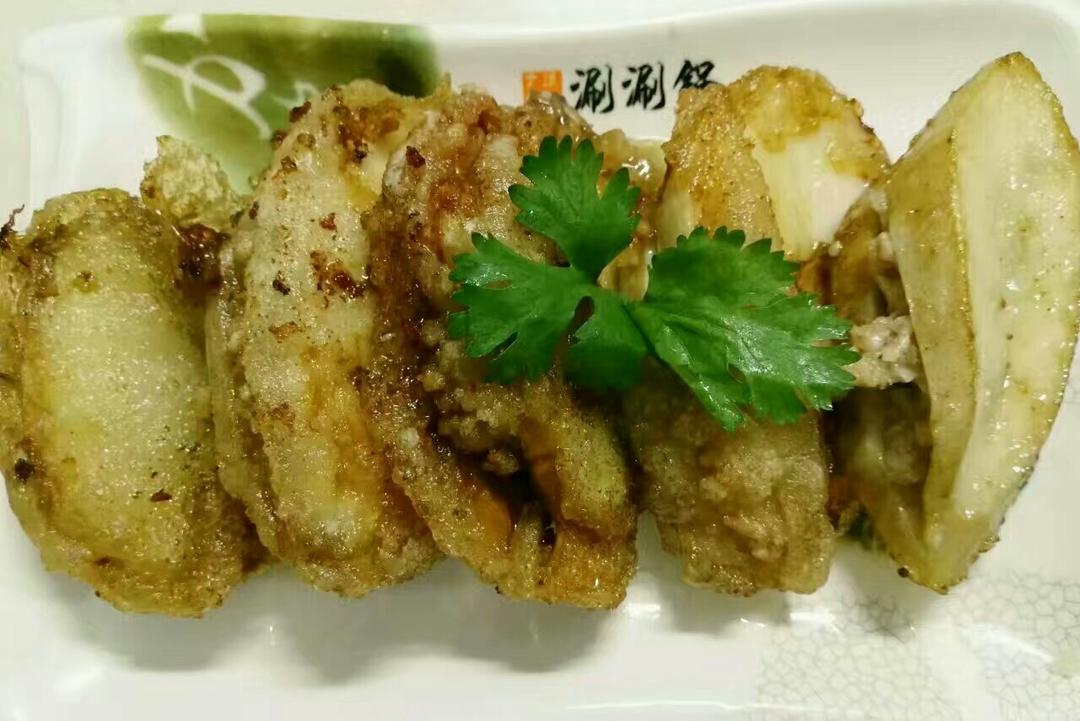 虾肉鲍菇夹