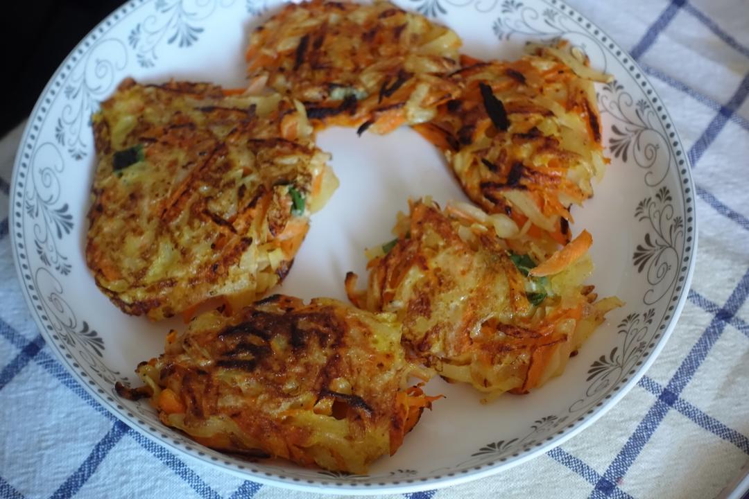 零失败胡萝卜土豆丝饼