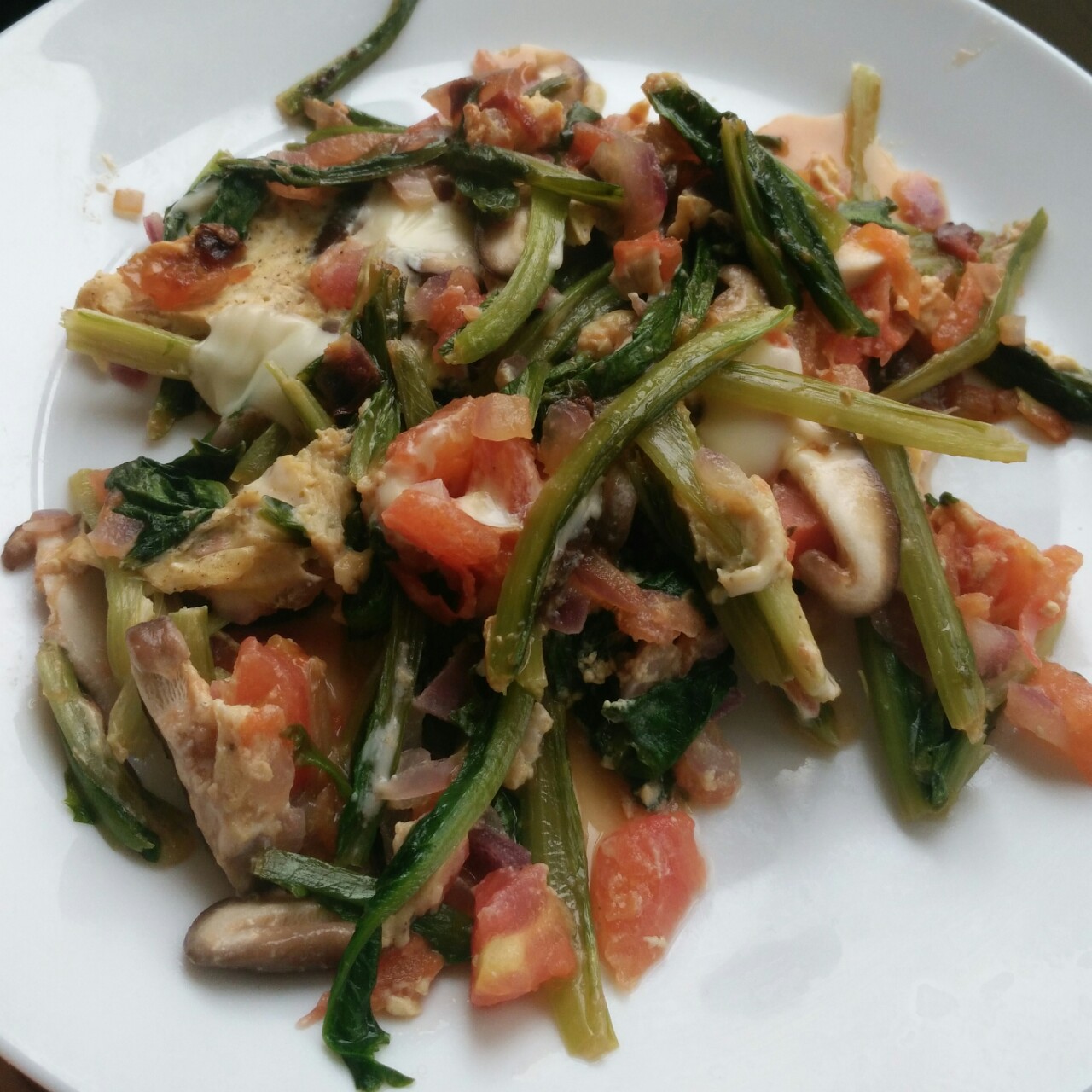 菠菜奶酪烘蛋 (无油快手早餐! )