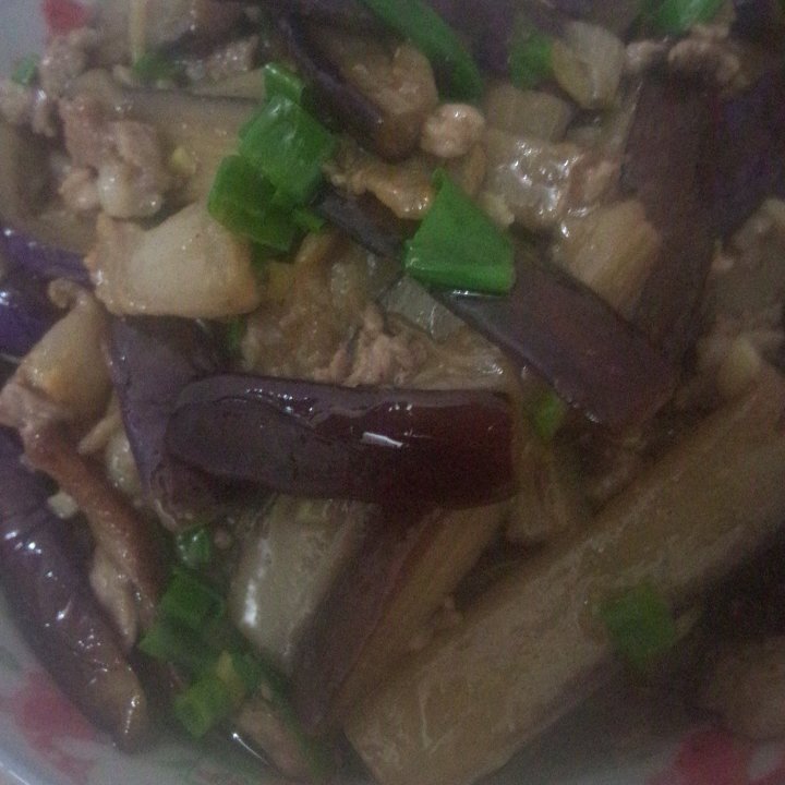 红烧肉沫茄子