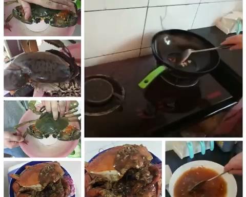 蒜蓉虾豆瓣酱清炒青蟹
