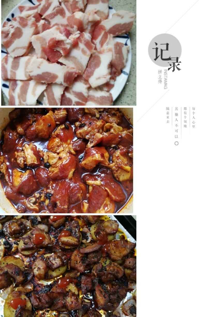 烤箱版土豆烤五花肉