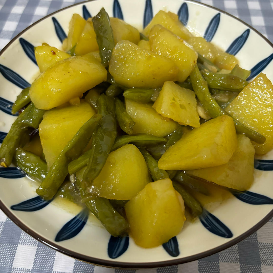 豆角炖土豆极简版💜