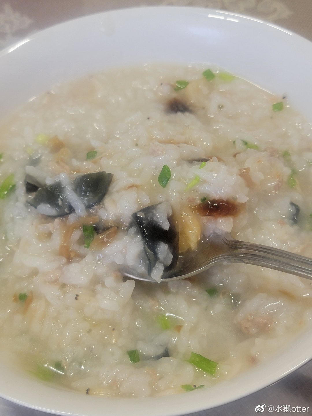 妈妈👩教我做的皮蛋瘦肉粥🥣简单快捷美味😋