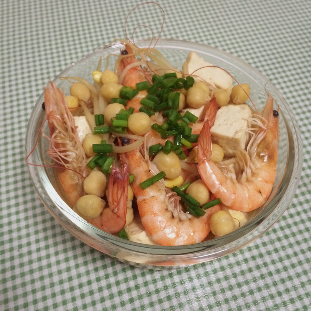 味噌虾仁豆腐锅