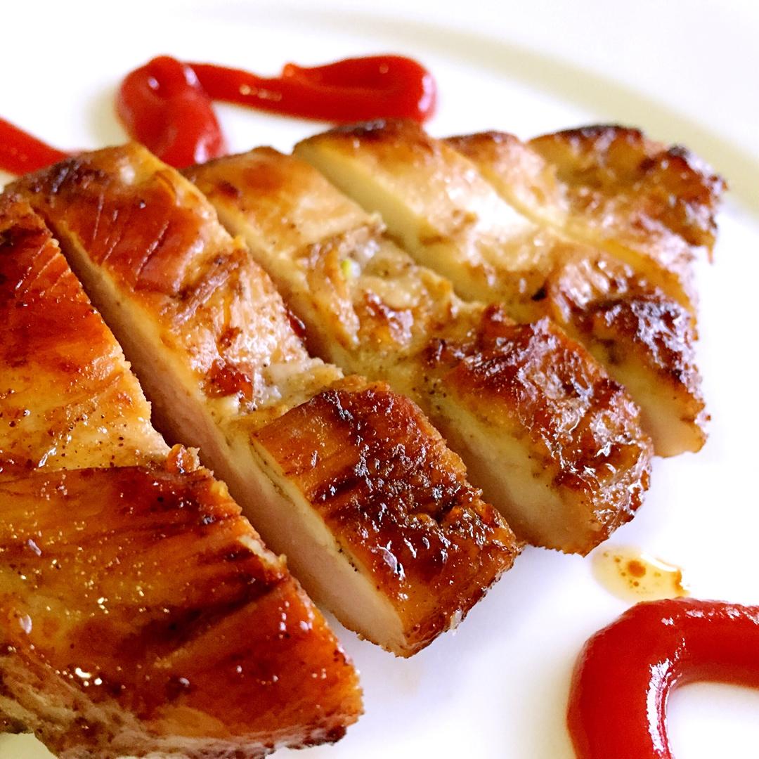 小雪球-3-做的酷炫屌炸天好吃的煎鸡胸肉(香蒜蜂蜜煎鸡胸肉)