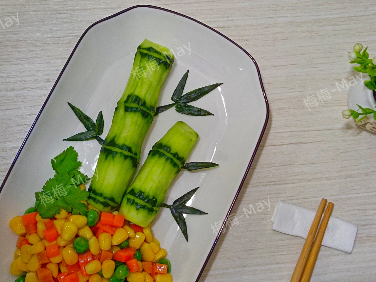 竹报平安-玉米什锦🌽的做法 步骤11