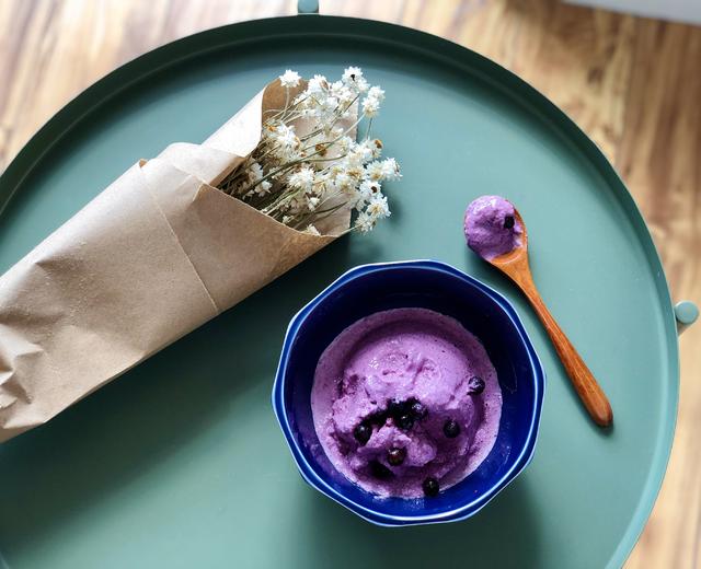 蓝莓酸奶菜花冰激凌（低热量、无奶油）的做法