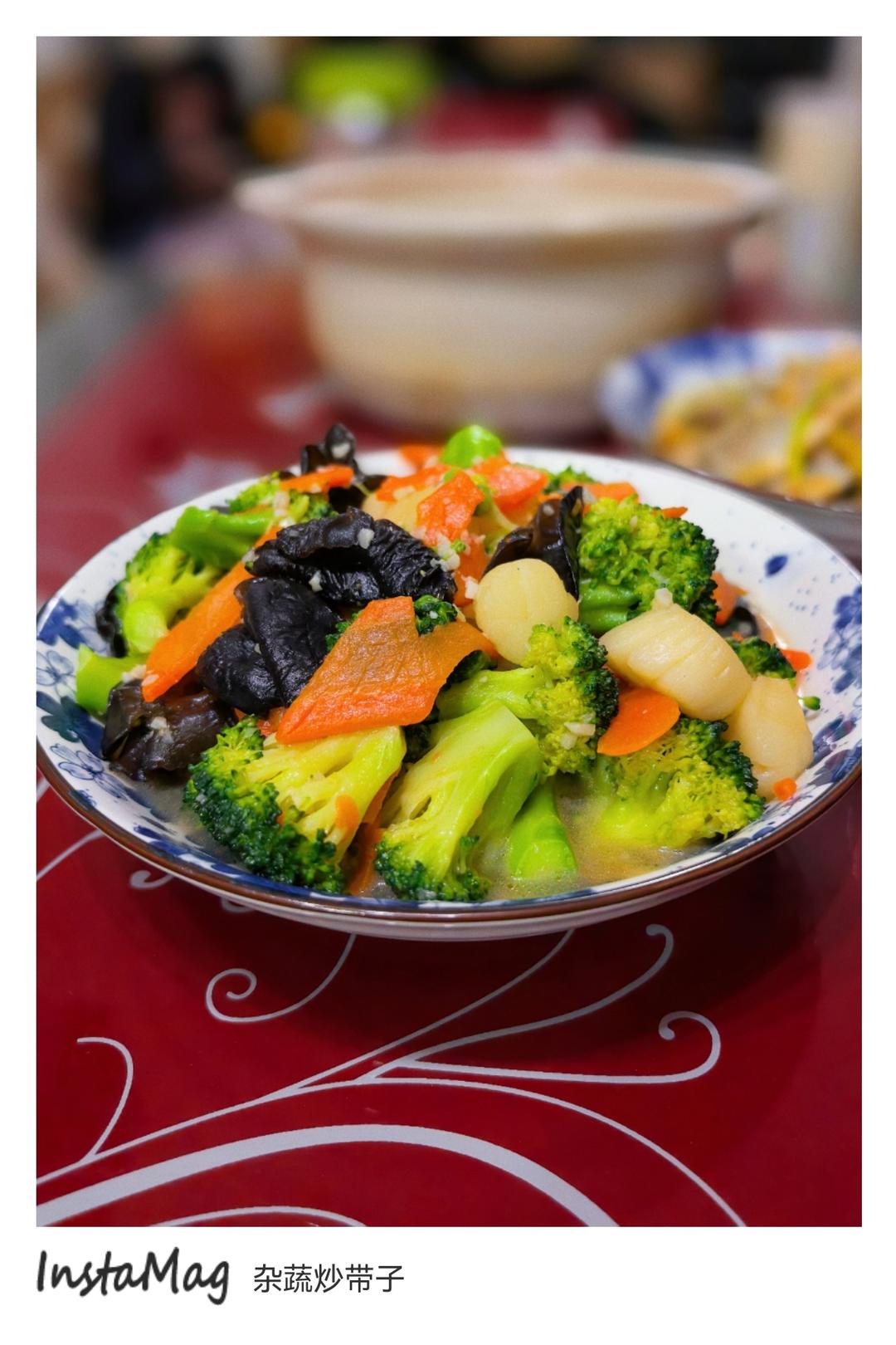 大带子炒西兰花