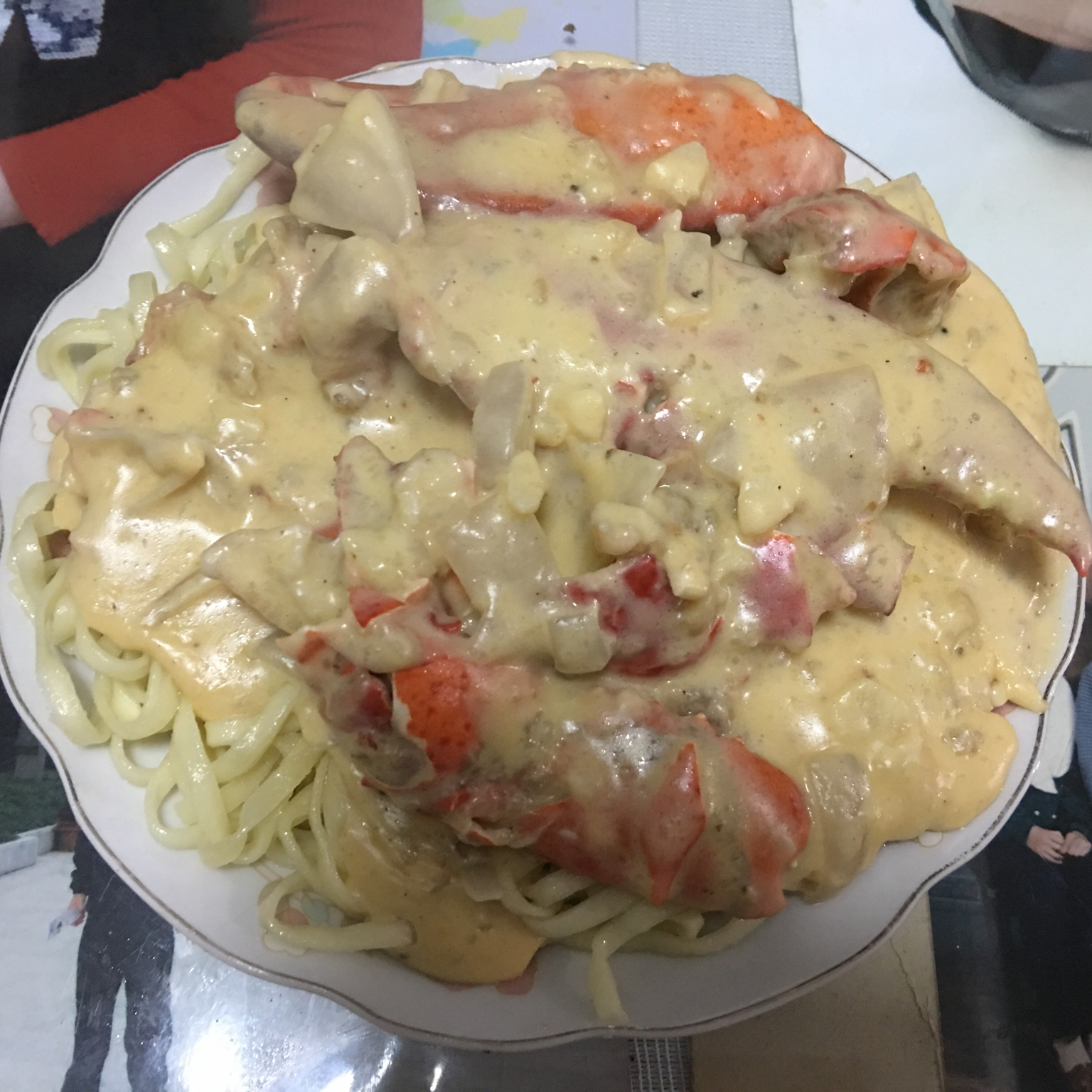 芝士焗龙虾（伊面铺底）