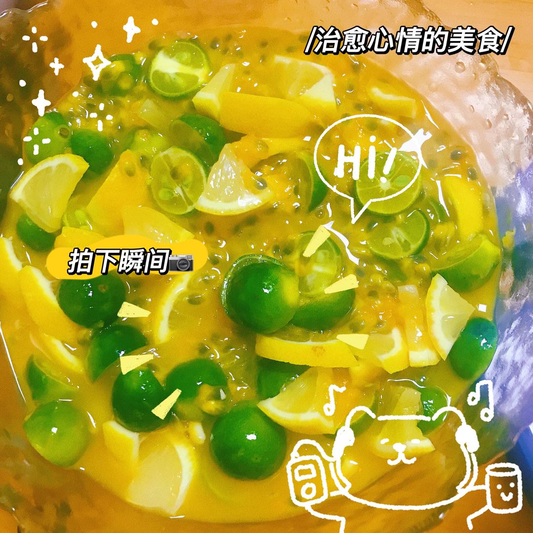 柠檬蜂蜜百香果茶🍋的做法