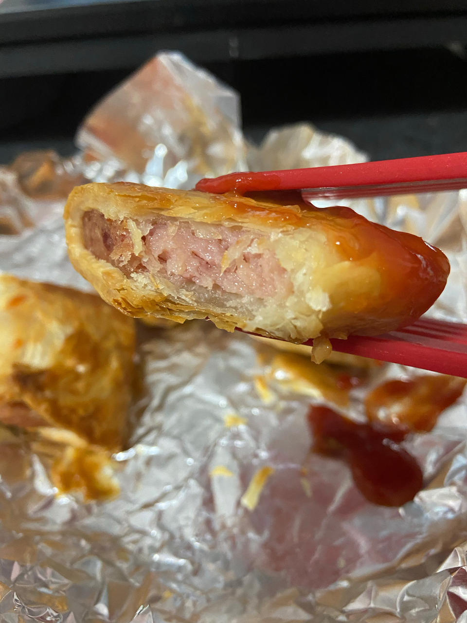 空气炸锅版手抓饼午餐肉——十五分钟快手早餐