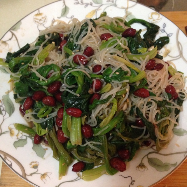 凉拌菠菜粉丝