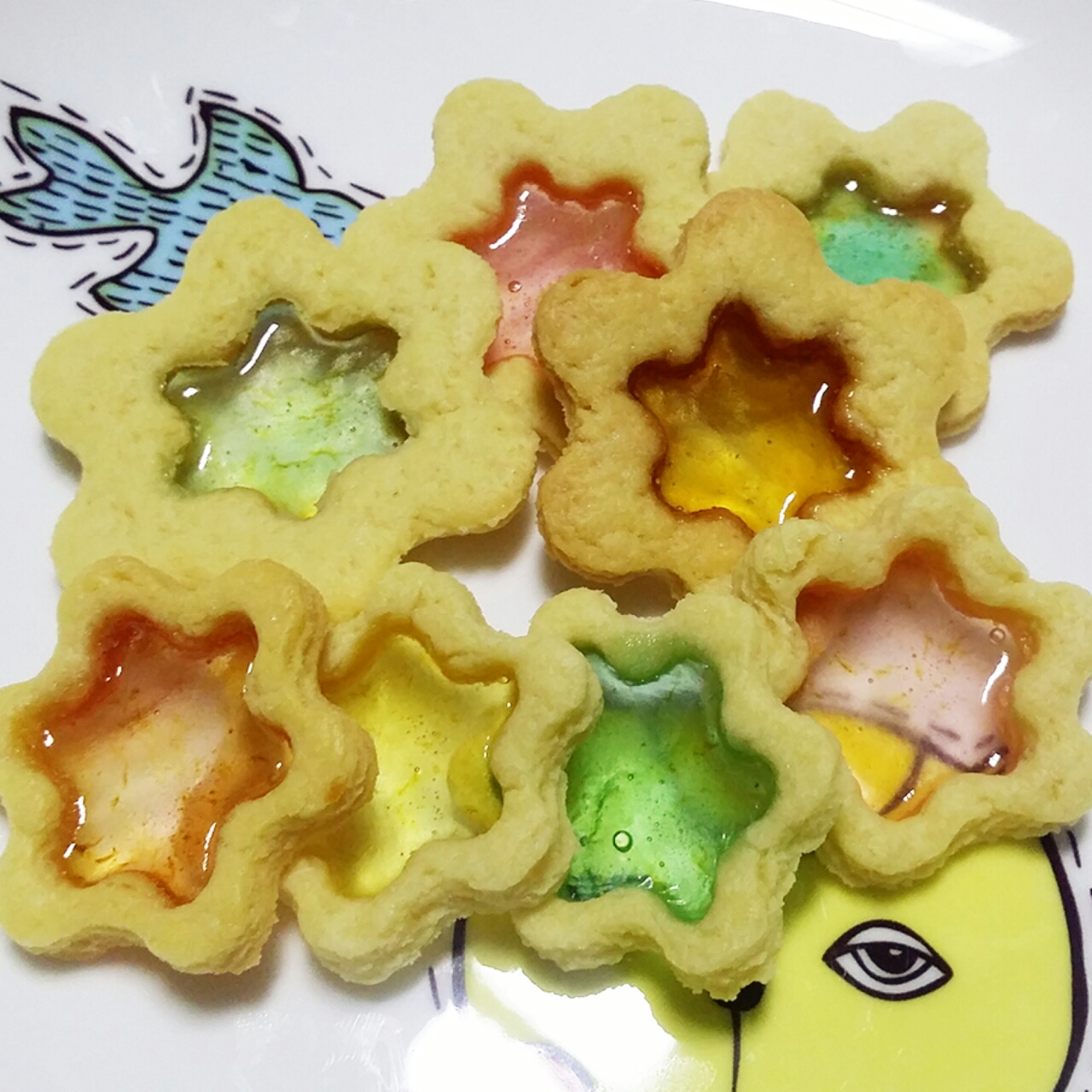 哑歌y做的玻璃糖饼干