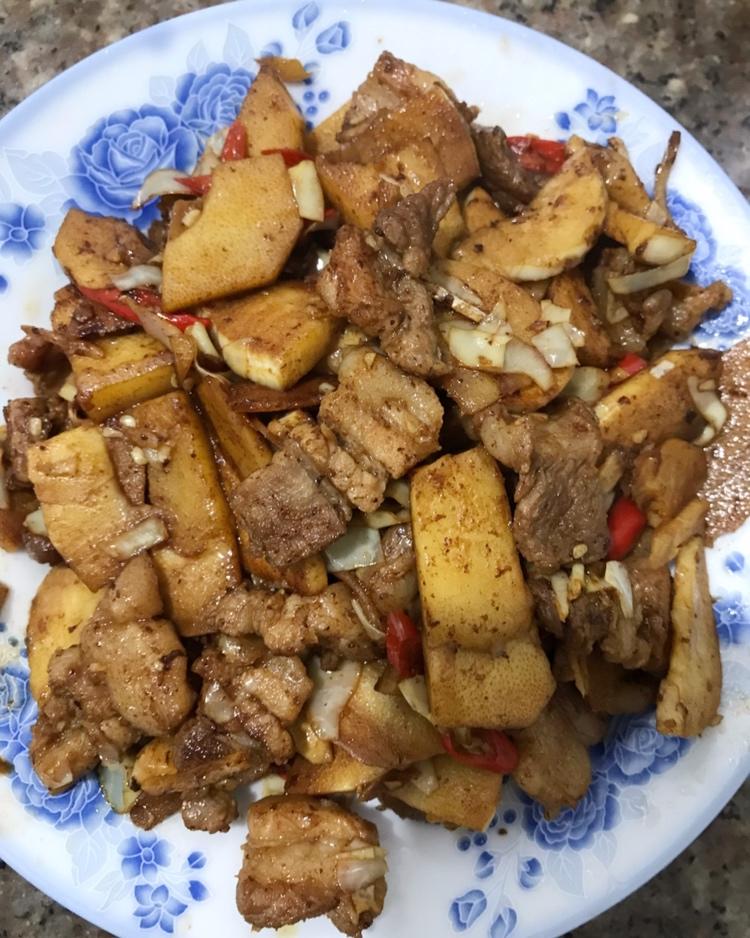 冬笋炒五花肉