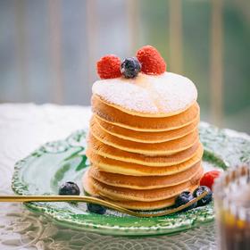 无泡打松饼pancakes，用电饼铛做太可了