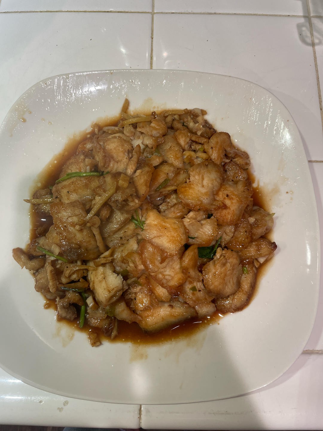 香掉牙的煎焗罗非鱼片