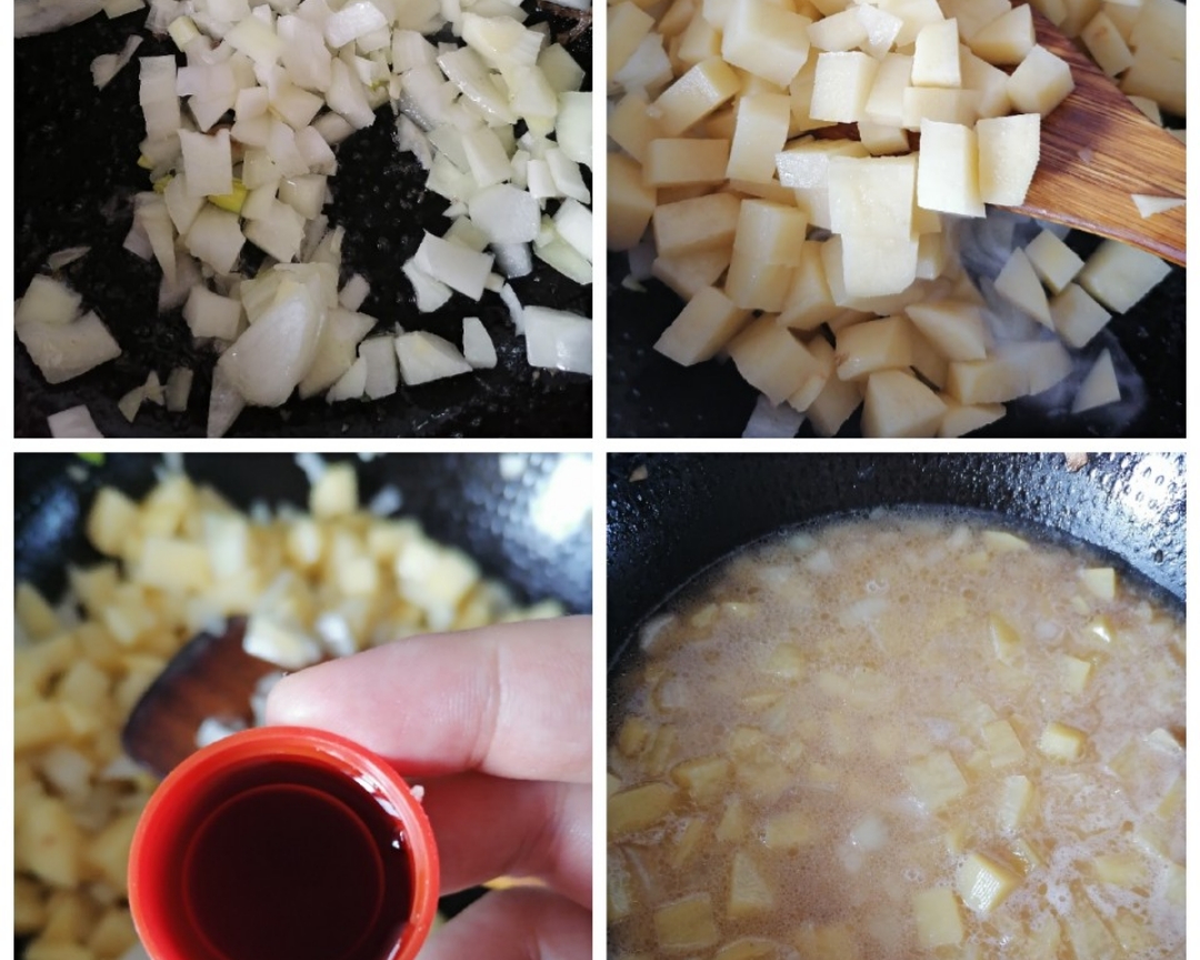 黑椒土豆猪肉卷拌饭的做法 步骤3