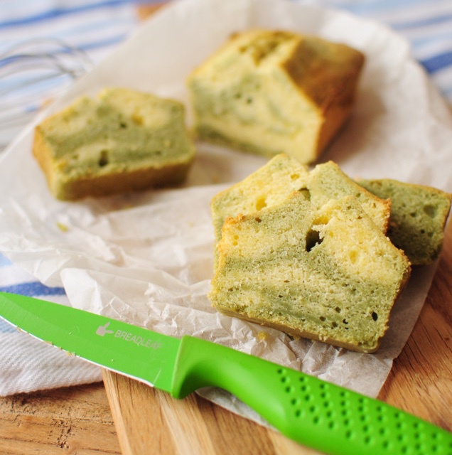 迷你抹茶大理石乳酪磅蛋糕