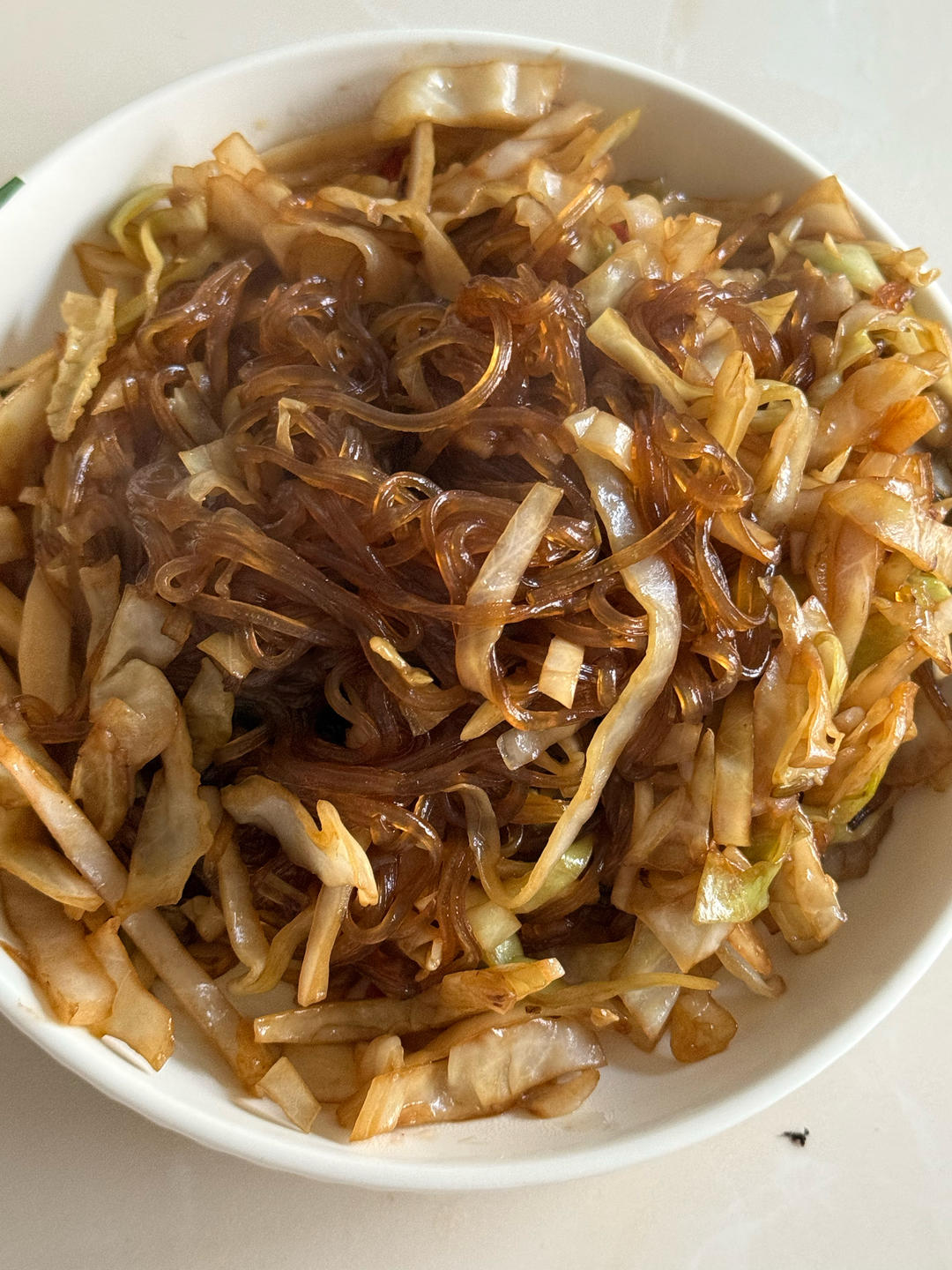 最近爱吃粉丝粉条～包菜炒粉丝