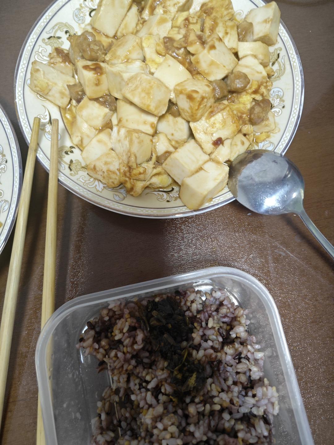 肉末滑蛋豆腐