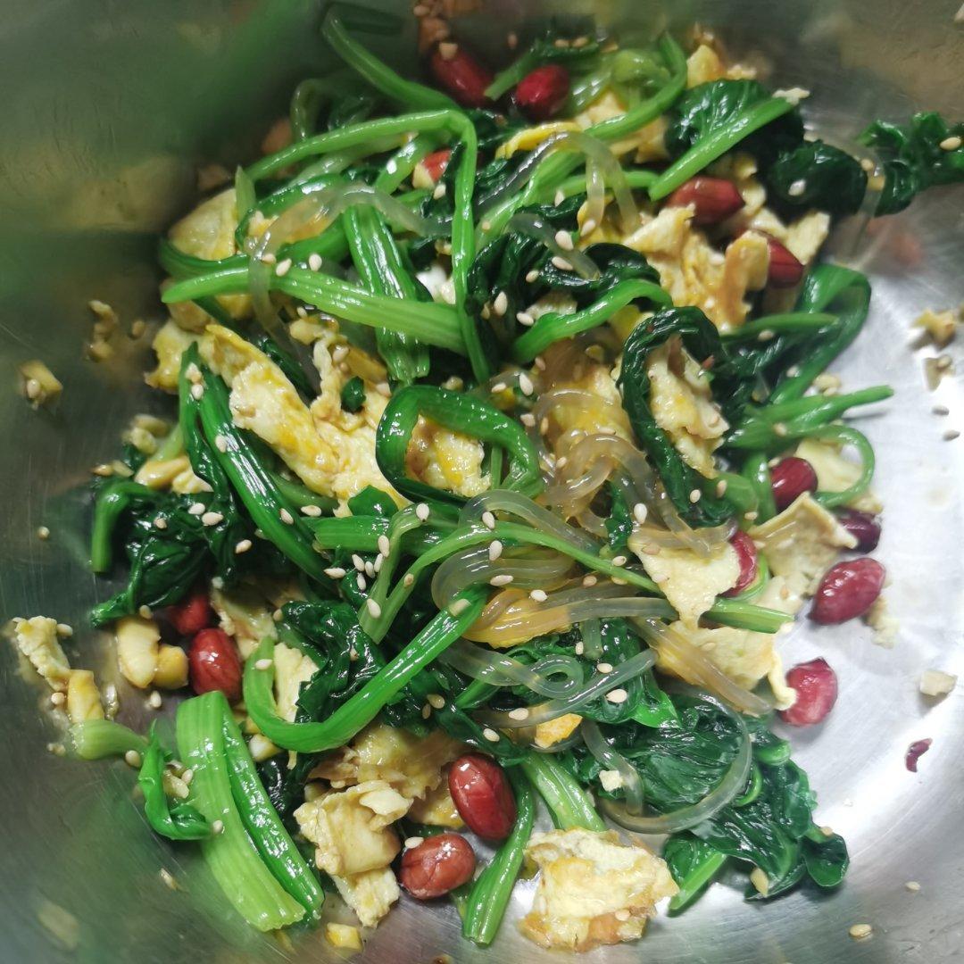 凉拌粉丝菠菜