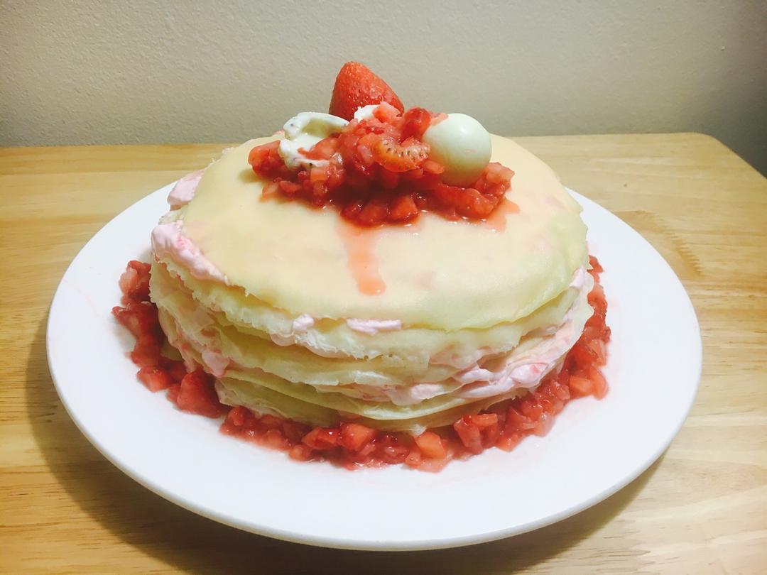 草莓千层饼