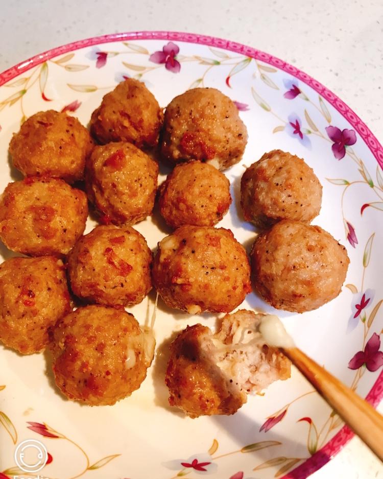 生酮-芝士流心五花肉丸