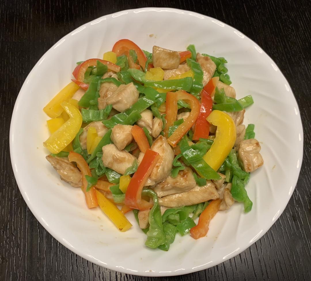 蚝油彩椒鸡丁