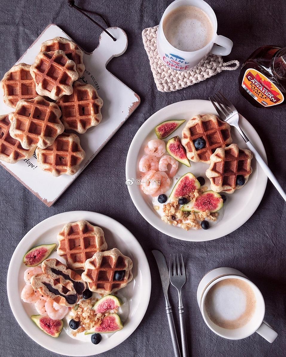 全麦红豆酵母版华夫饼—kenwood松饼机