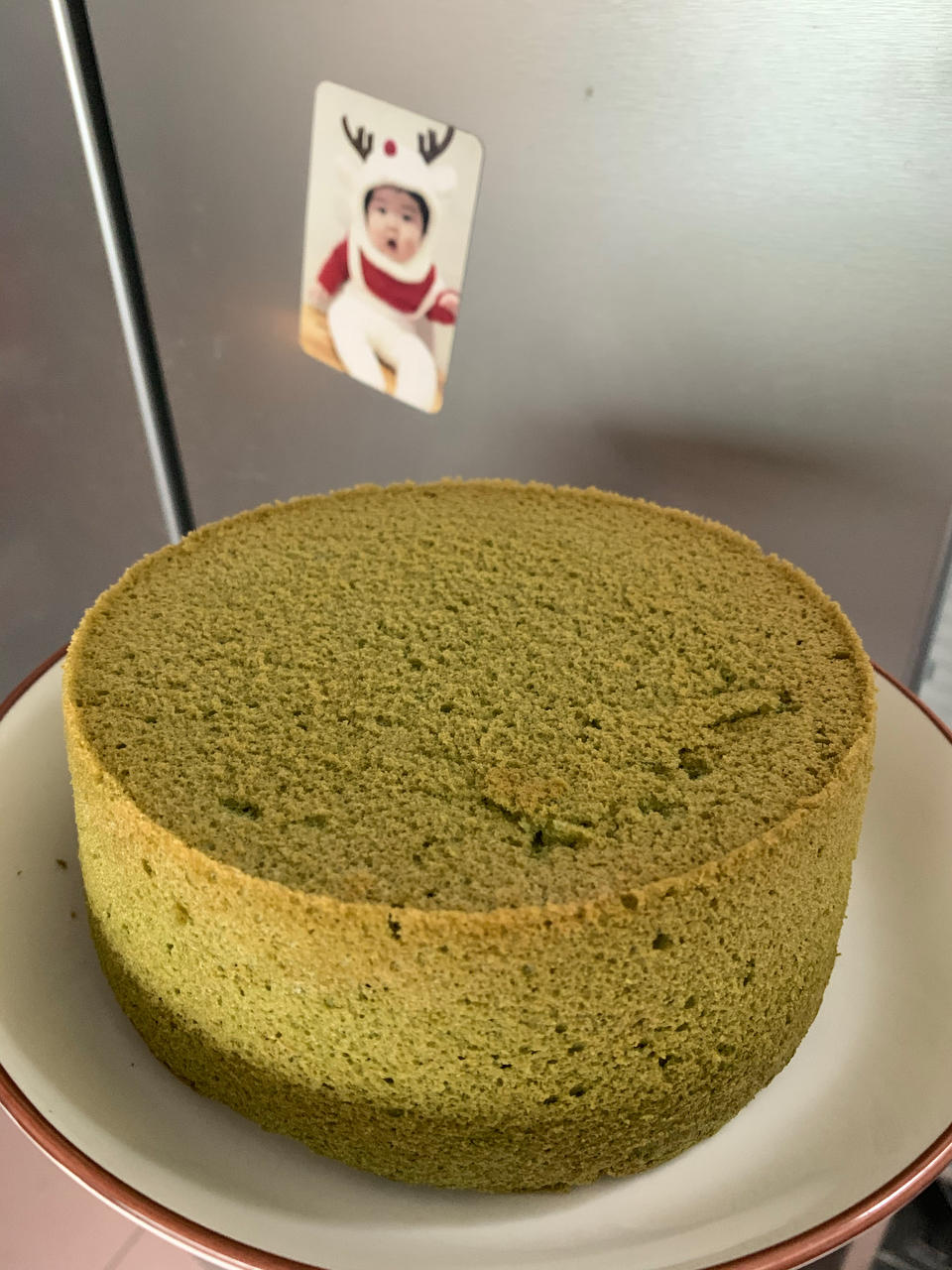 6寸抹茶戚风裸蛋糕