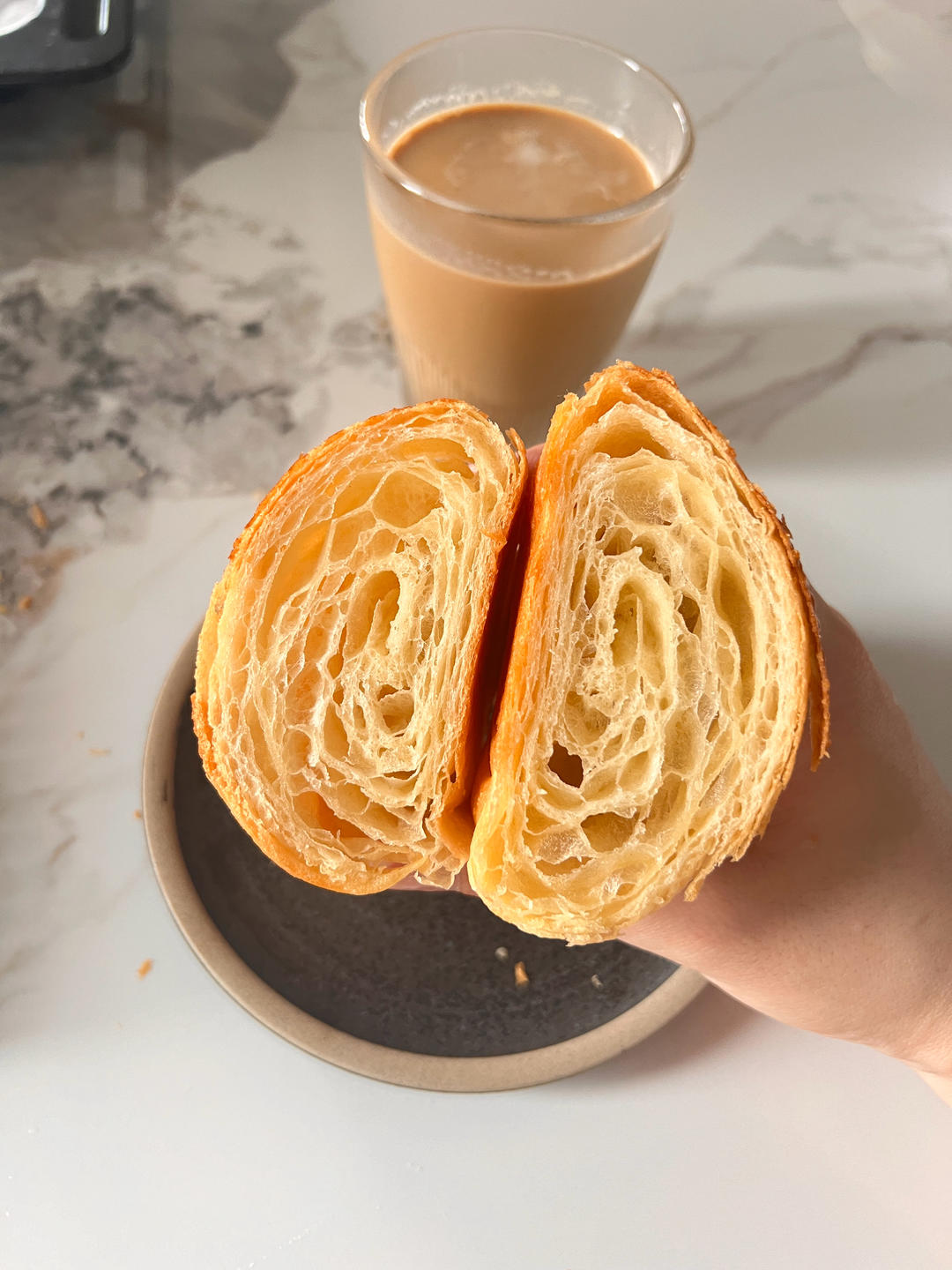 家庭版手工开酥可颂